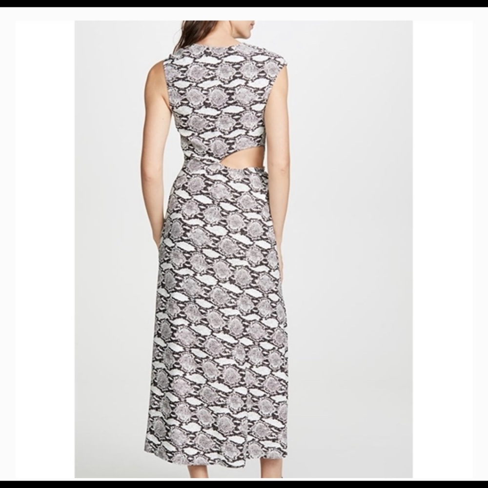 A.L.C Beale snake print midi dress with cutout. Sz 6. BNWT - Picture 2 of 9